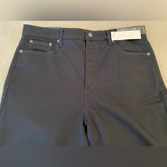 🆕 Banana Republic high rise skinny 32/14 black denim NWT gorgeous! 👀 jeans - Picture 2 of 12